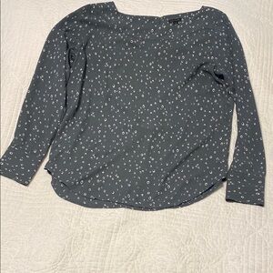 Women's Gray Polka Dot Top